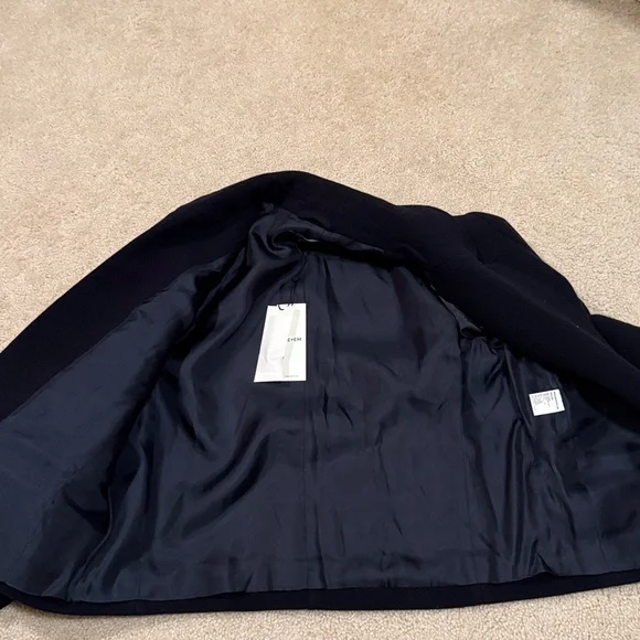 ME+EM | Short Italian Forever Wool Jacket Blazer Navy/Gold | US size 6 - Picture 13 of 13